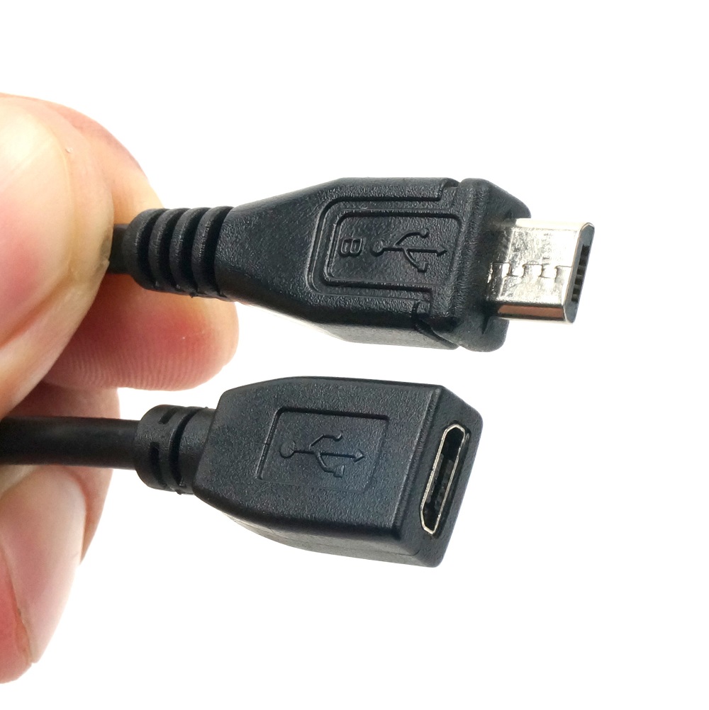 USB MicroB (F) To USB MicroB (M) Cable With Switch